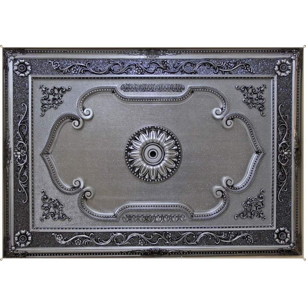 140x200 Cm Dikdortgen Osmanli Saray Tavan Sfa-408 Avize Gobegi Patina-Eskitme Gumus Varakli 3D